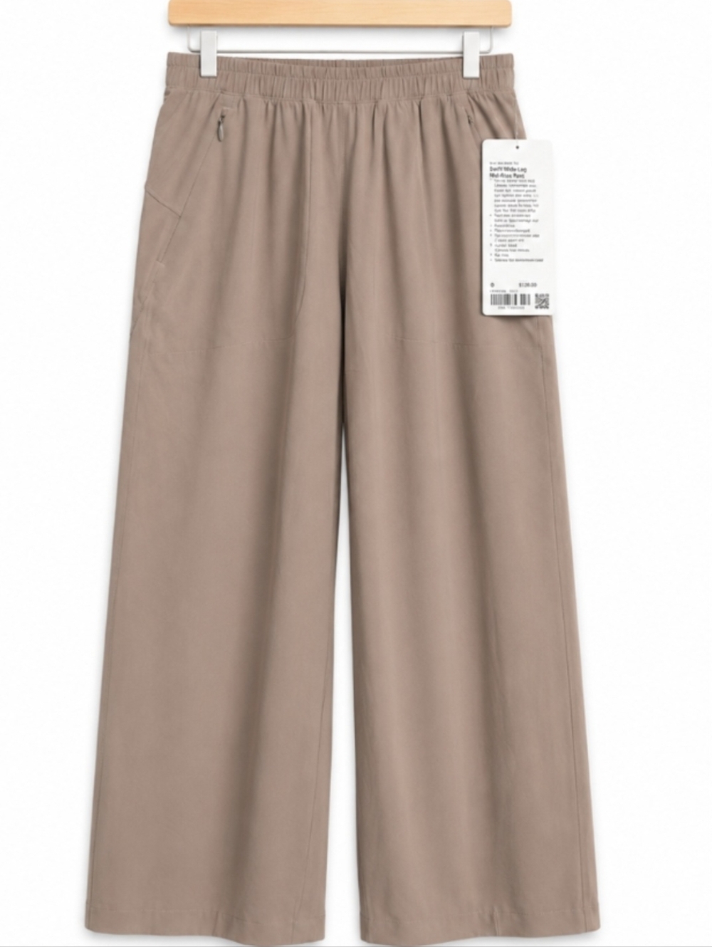 NWT Lululemon Swift Wide Leg Pants Mid Rise Taupe Size 0